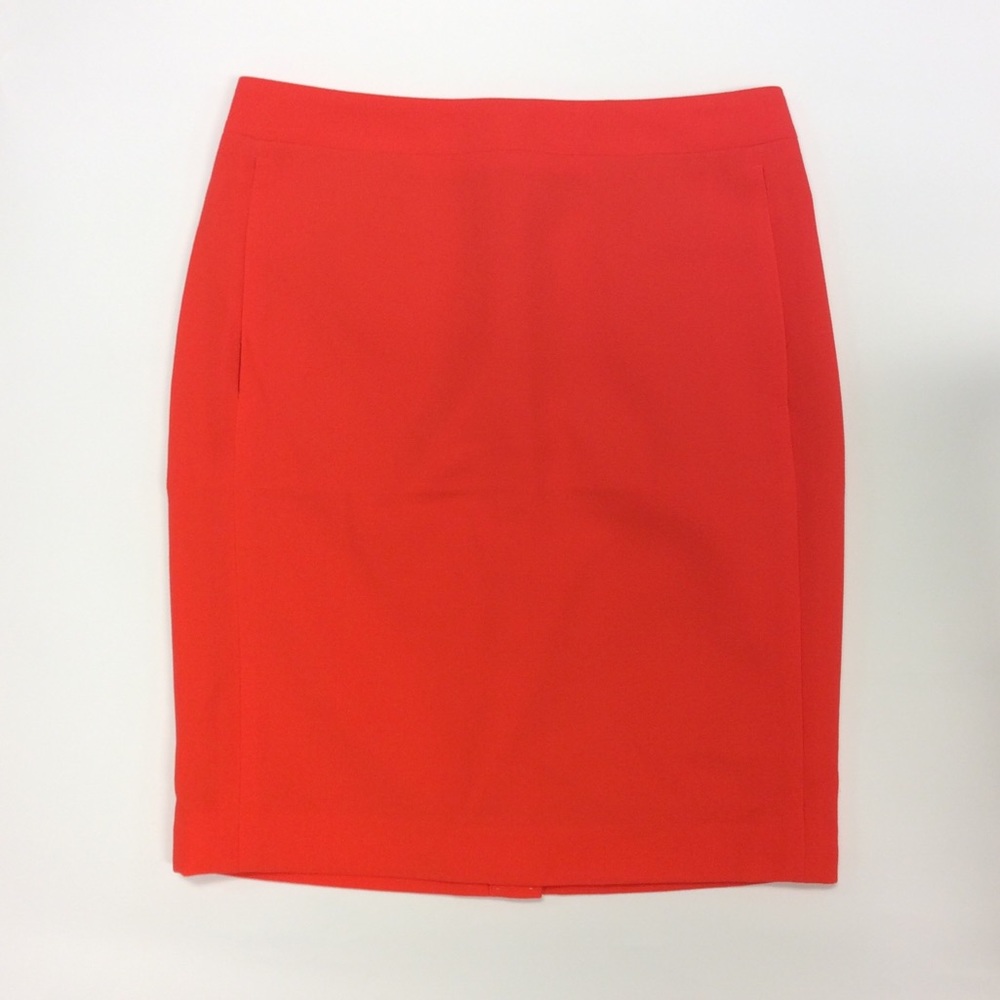 {2} Bright Orange J. Crew Factory Pencil Skirt